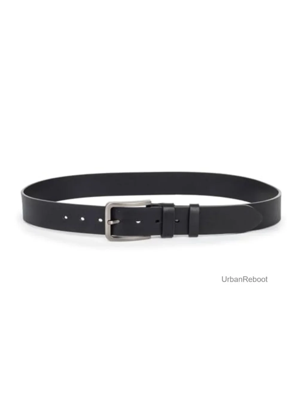 Men's Genuine Leather Casual Belt, Classic Metal Buckle, Everyday Waist Strap